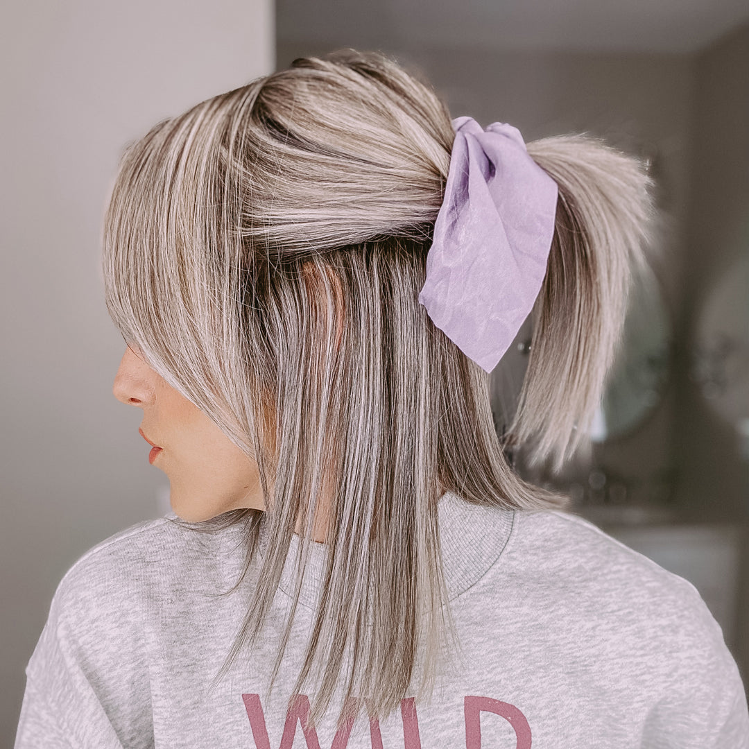Satin Bow Hair Scrunchie - Effortless Style Ritual | Louvrs