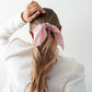 Satin Bow Hair Scrunchie - Effortless Style Ritual | Louvrs