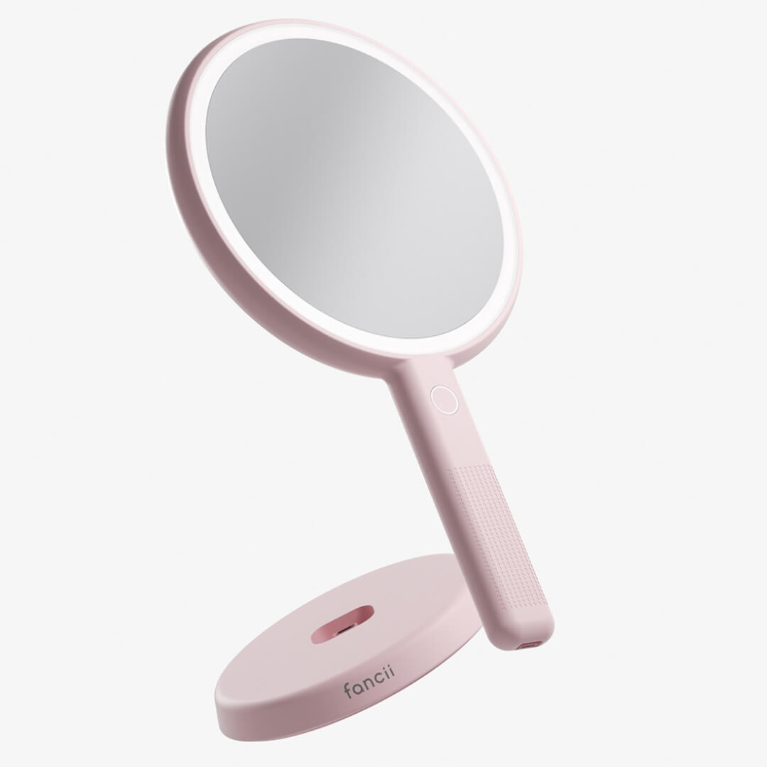 Cami LED Lighted Makeup Mirror - Dual 1x/5x Magnifying Handheld Vanity | Louvrs