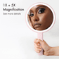 Cami LED Lighted Makeup Mirror - Dual 1x/5x Magnifying Handheld Vanity | Louvrs