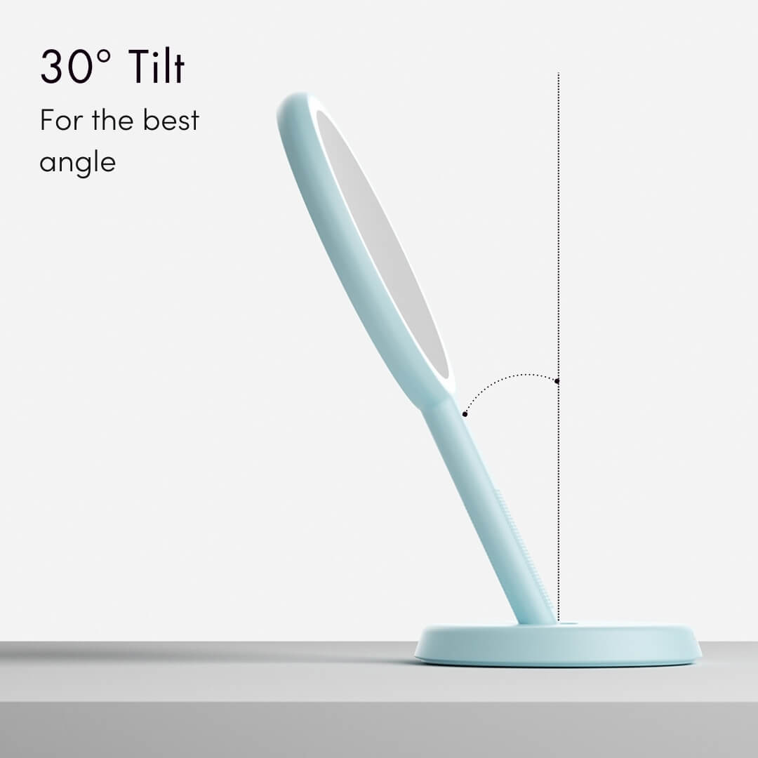 Cami LED Lighted Makeup Mirror - Dual 1x/5x Magnifying Handheld Vanity | Louvrs