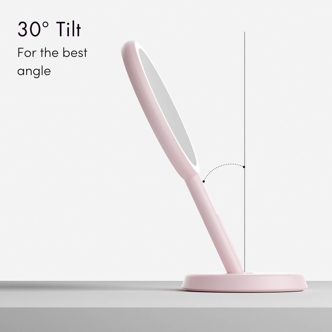 Cami LED Lighted Makeup Mirror - Dual 1x/5x Magnifying Handheld Vanity | Louvrs