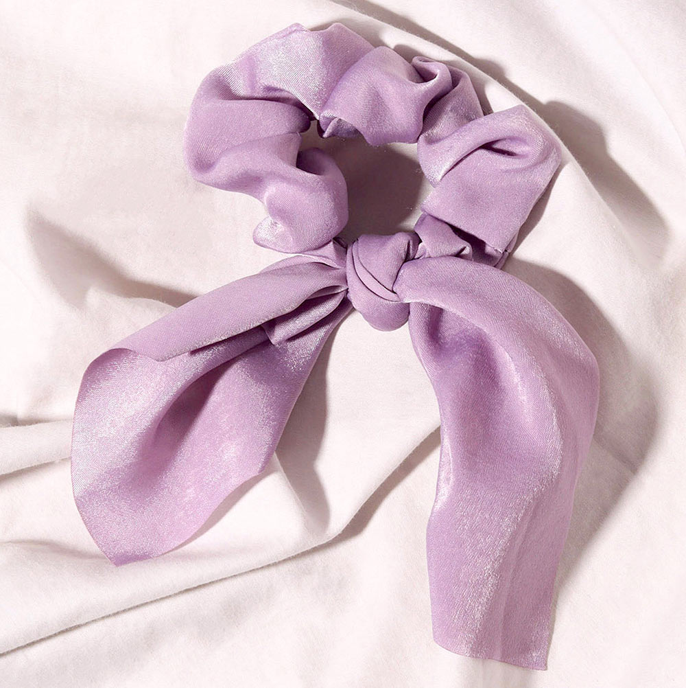 Satin Bow Hair Scrunchie - Effortless Style Ritual | Louvrs
