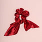 Satin Bow Hair Scrunchie - Effortless Style Ritual | Louvrs