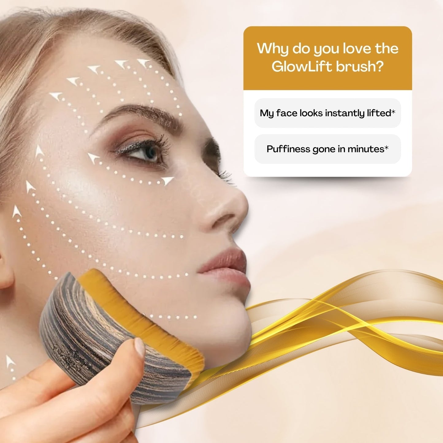 GlowLift Lymphatic Facial Brush - Sculpted Contour Ritual | Louvrs