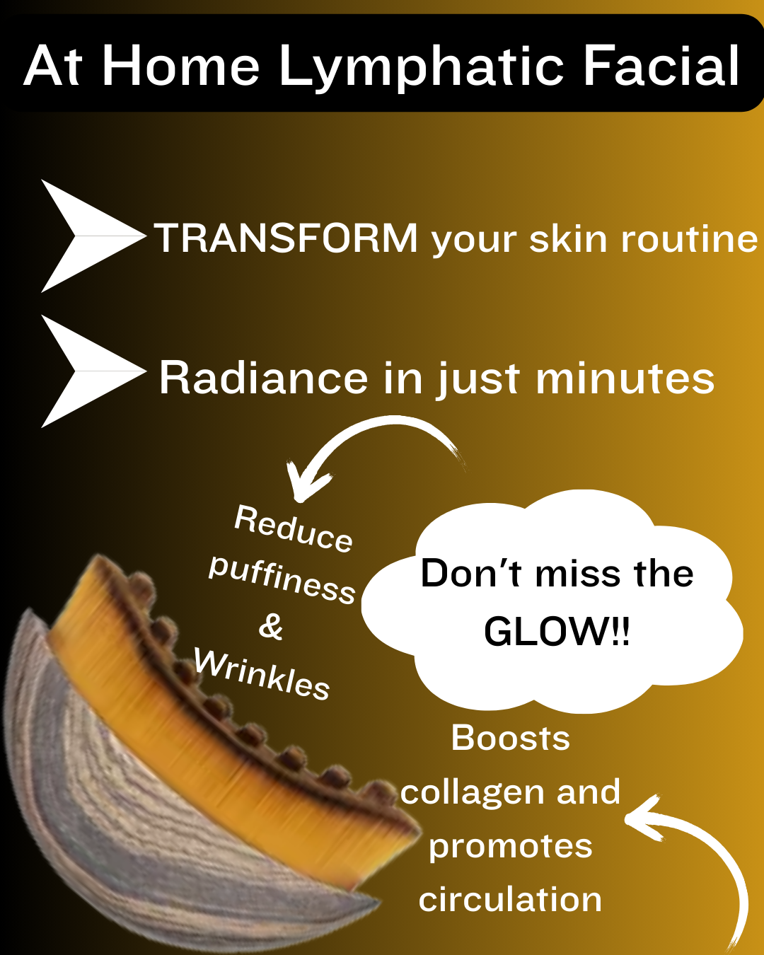 GlowLift Lymphatic Facial Brush - Sculpted Contour Ritual | Louvrs
