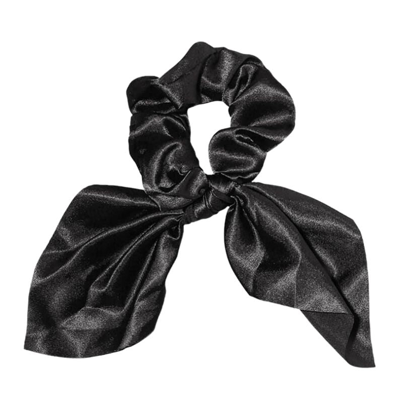 Satin Bow Hair Scrunchie - Effortless Style Ritual | Louvrs